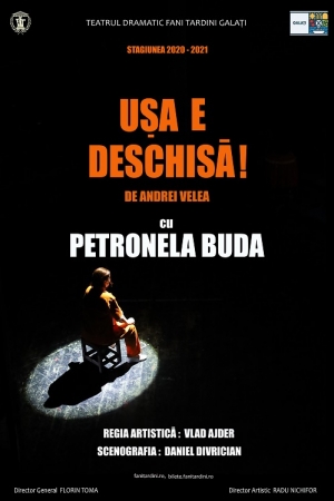 Afis spectacol UȘA E DESCHISĂ!